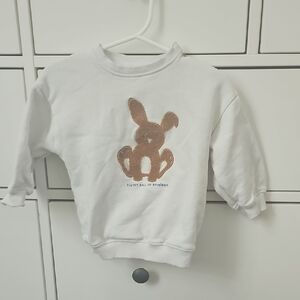Zara White Bunny Sweatshirt